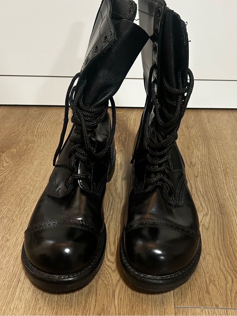 Corcoran 1500 Black Leather Combat Jump Boots Made in USA Size 8D